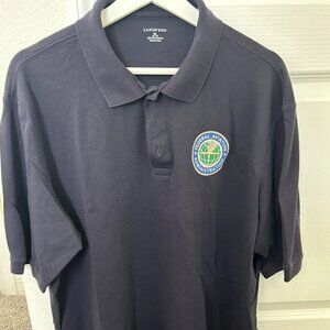 FAA Federal Aviation Administration Polo Shirt XL Blue Navy Short Sleeve Lands’